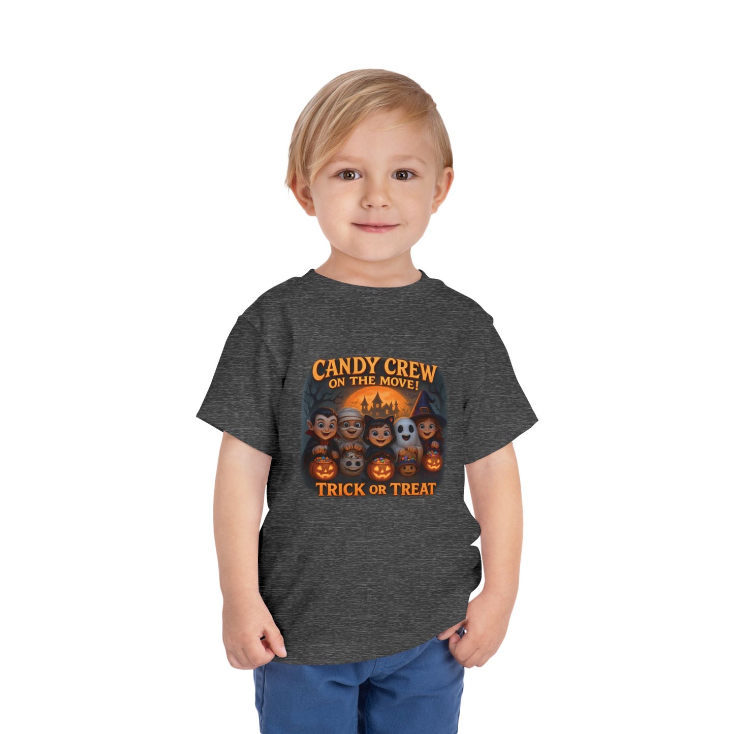 Toddler Short Sleeve Tee - Candy crew Design, Perfect for Halloween, Children's tee, Fun Child Tee, Spooky Party Wear, Toddler Gift
