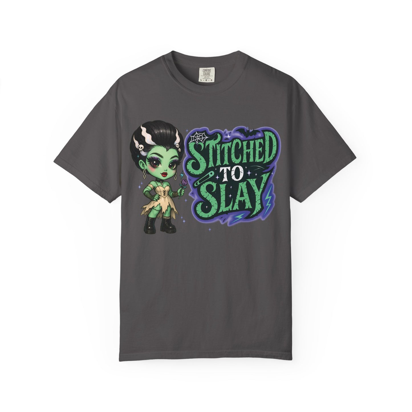 Stitched to Slay Graphic T-shirt, Unisex Fashion Tee, Cool Casual Wear, Unique Halloween Shirt, Gift for Monsters & Ghouls