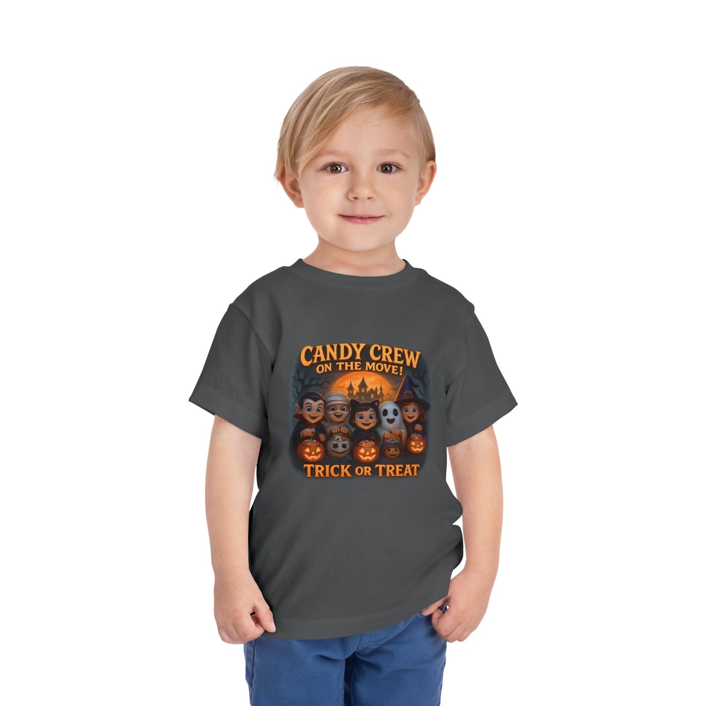 Toddler Short Sleeve Tee - Candy crew Design, Perfect for Halloween, Children's tee, Fun Child Tee, Spooky Party Wear, Toddler Gift