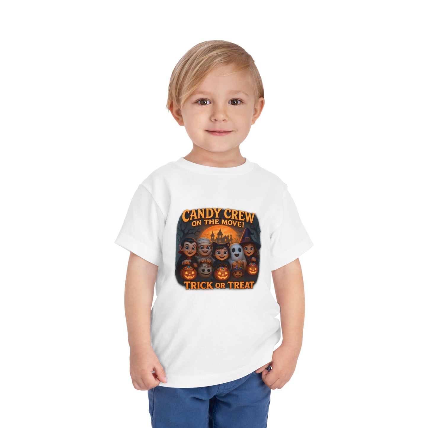 Toddler Short Sleeve Tee - Candy crew Design, Perfect for Halloween, Children's tee, Fun Child Tee, Spooky Party Wear, Toddler Gift