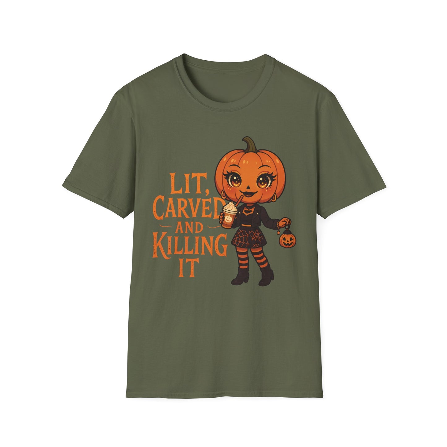 Pumpkin Diva Graphic Tee ''Lit, Carved and Killing it''