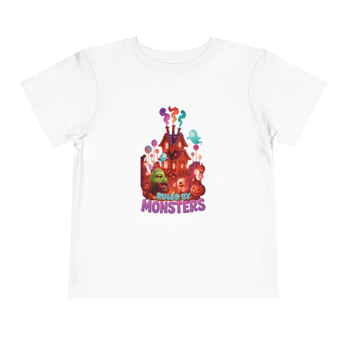 Toddler Short Sleeve Tee - Ruled by Monsters Design, Perfect for Halloween, Children's Costume, Fun Child Tee, Spooky Party Wear, Toddler Gift
