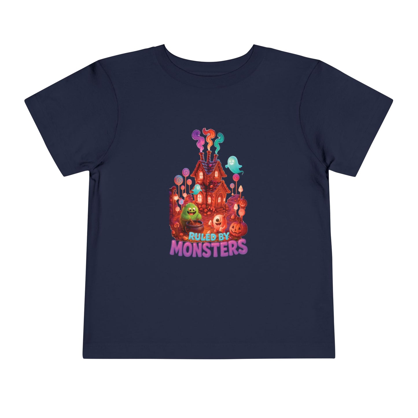Toddler Short Sleeve Tee - Ruled by Monsters Design, Perfect for Halloween, Children's Costume, Fun Child Tee, Spooky Party Wear, Toddler Gift