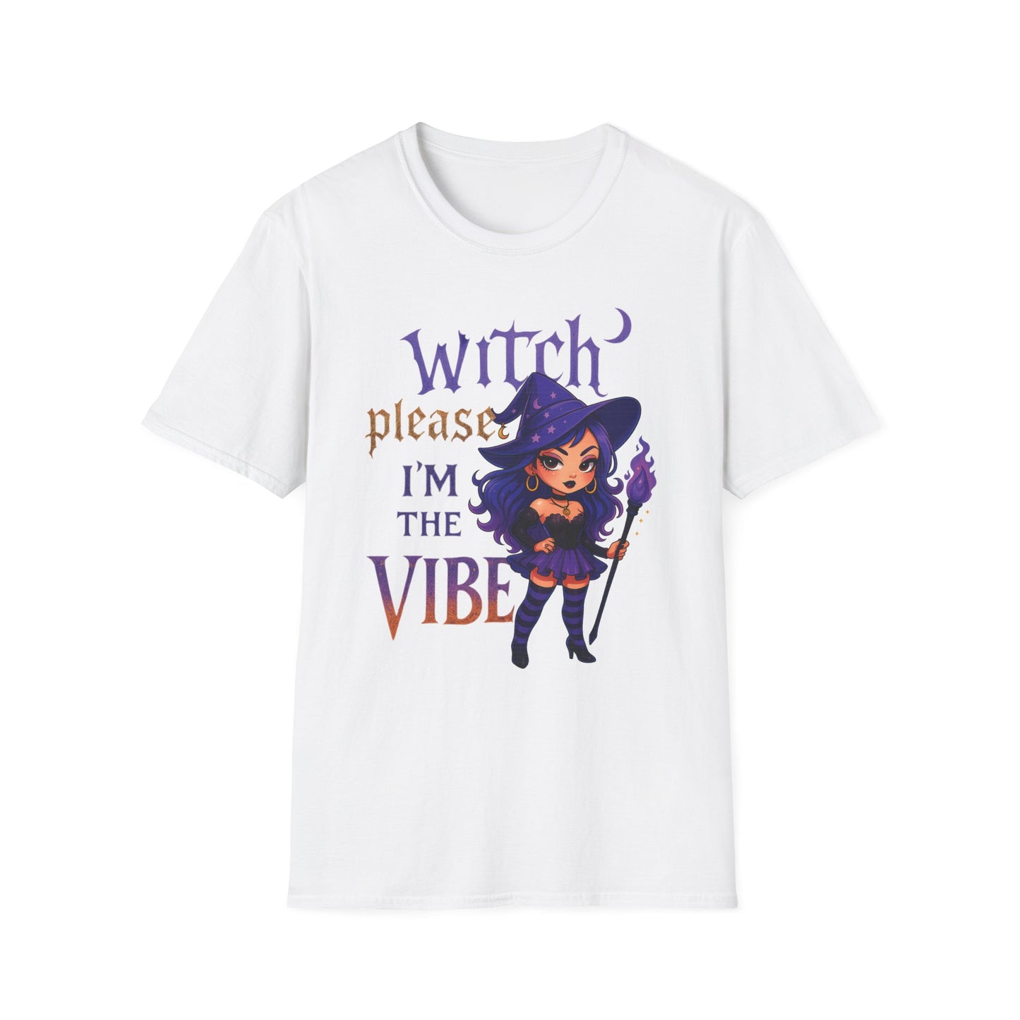 Witch Vibe T-Shirt, Unisex Magic Tee, Halloween Outfit, Gift for Witches Spooky Season, Apparel, Casual Witchy Wear