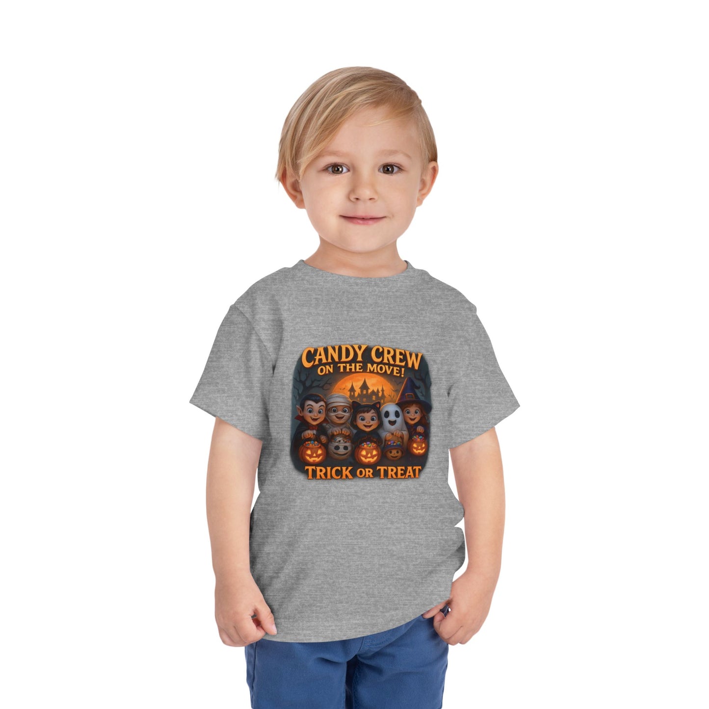 Toddler Short Sleeve Tee - Candy crew Design, Perfect for Halloween, Children's tee, Fun Child Tee, Spooky Party Wear, Toddler Gift