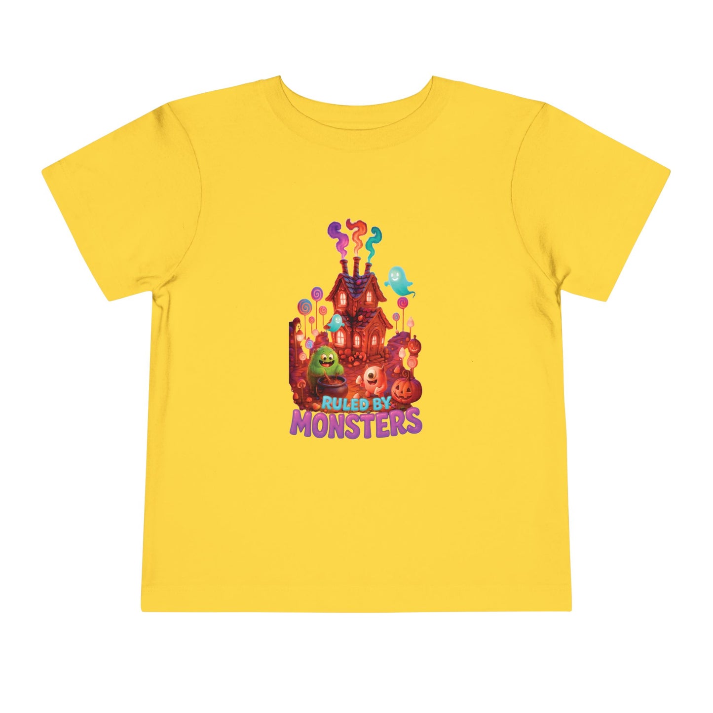 Toddler Short Sleeve Tee - Ruled by Monsters Design, Perfect for Halloween, Children's Costume, Fun Child Tee, Spooky Party Wear, Toddler Gift