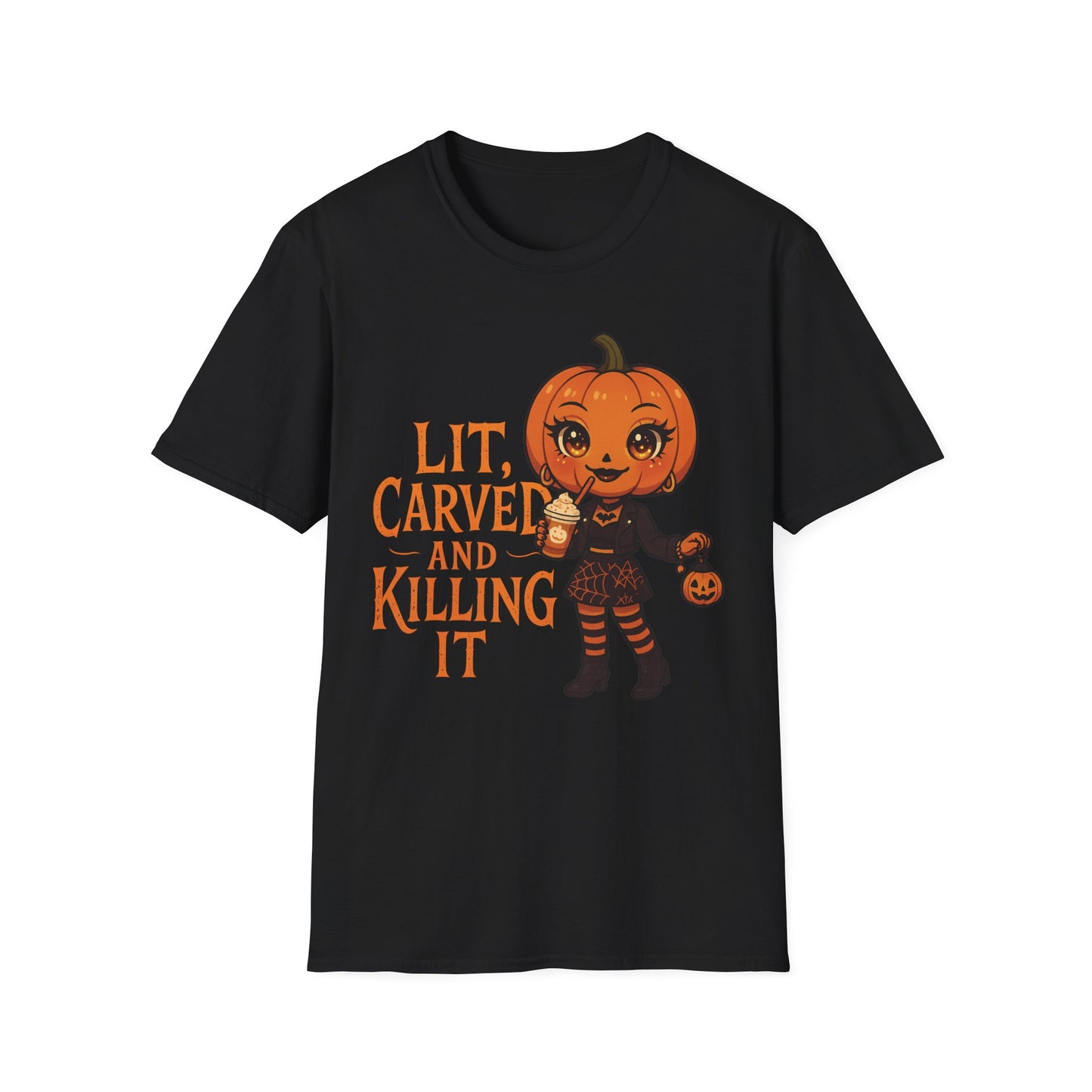 Pumpkin Diva Graphic Tee ''Lit, Carved and Killing it''