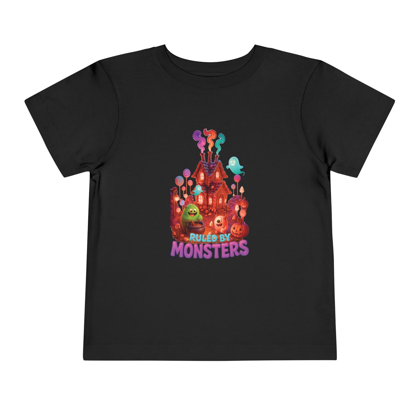 Toddler Short Sleeve Tee - Ruled by Monsters Design, Perfect for Halloween, Children's Costume, Fun Child Tee, Spooky Party Wear, Toddler Gift