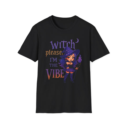 Witch Vibe T-Shirt, Unisex Magic Tee, Halloween Outfit, Gift for Witches Spooky Season, Apparel, Casual Witchy Wear