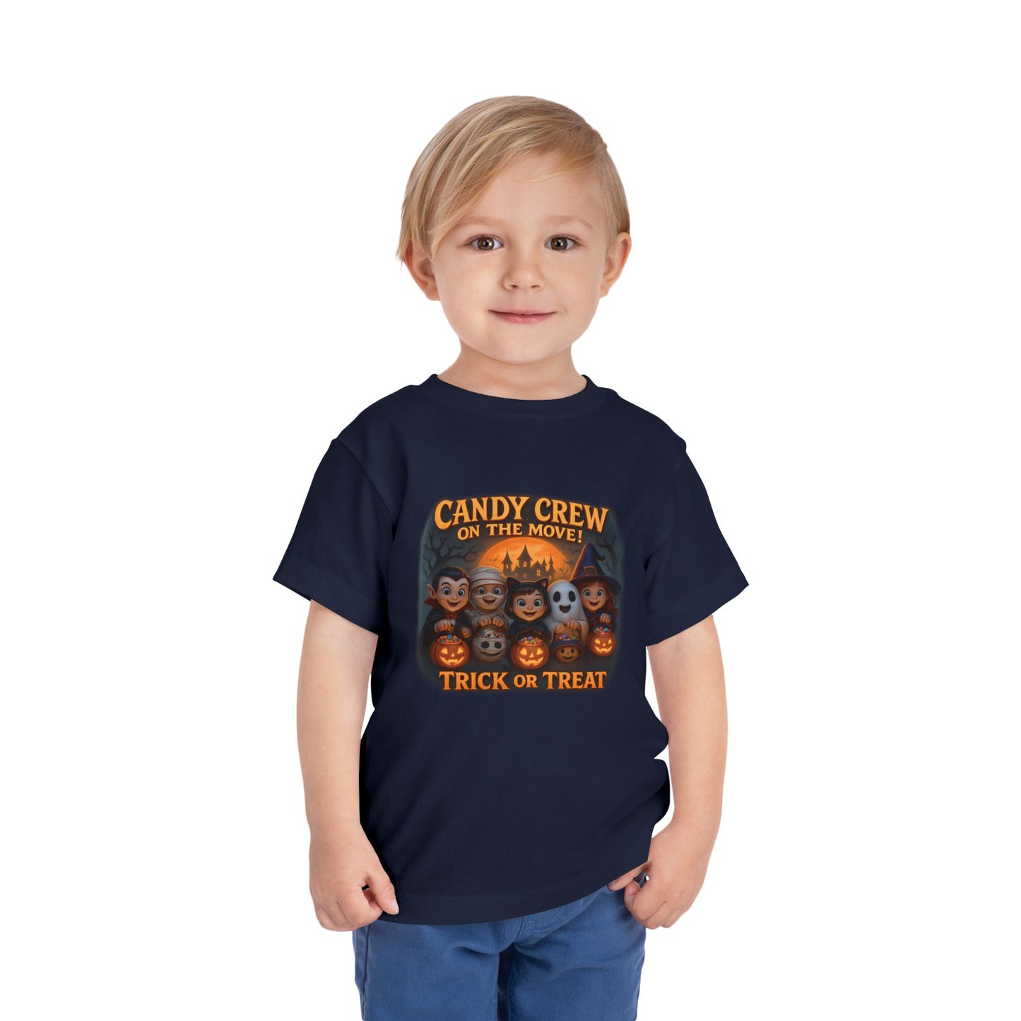 Toddler Short Sleeve Tee - Candy crew Design, Perfect for Halloween, Children's tee, Fun Child Tee, Spooky Party Wear, Toddler Gift